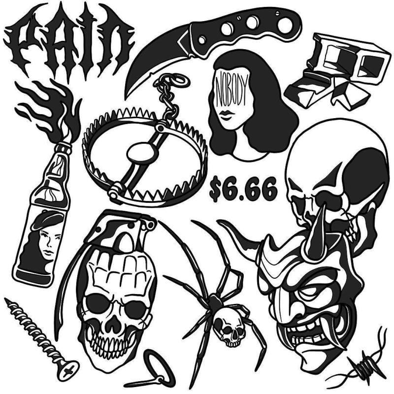 Череп тату эскиз