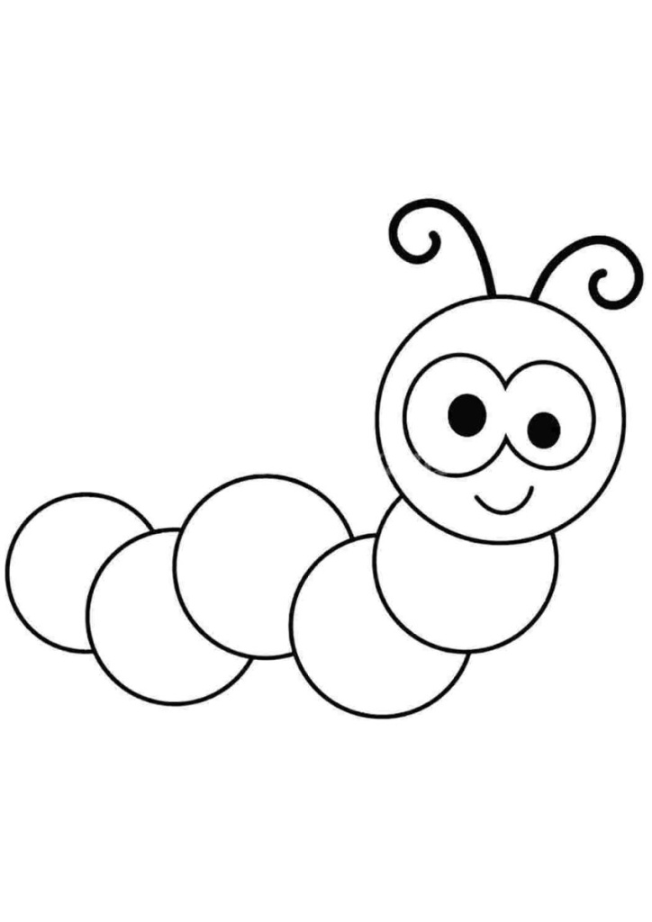 Гусеница раскраска