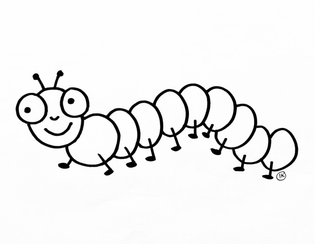 Гусеница листовертка раскраска