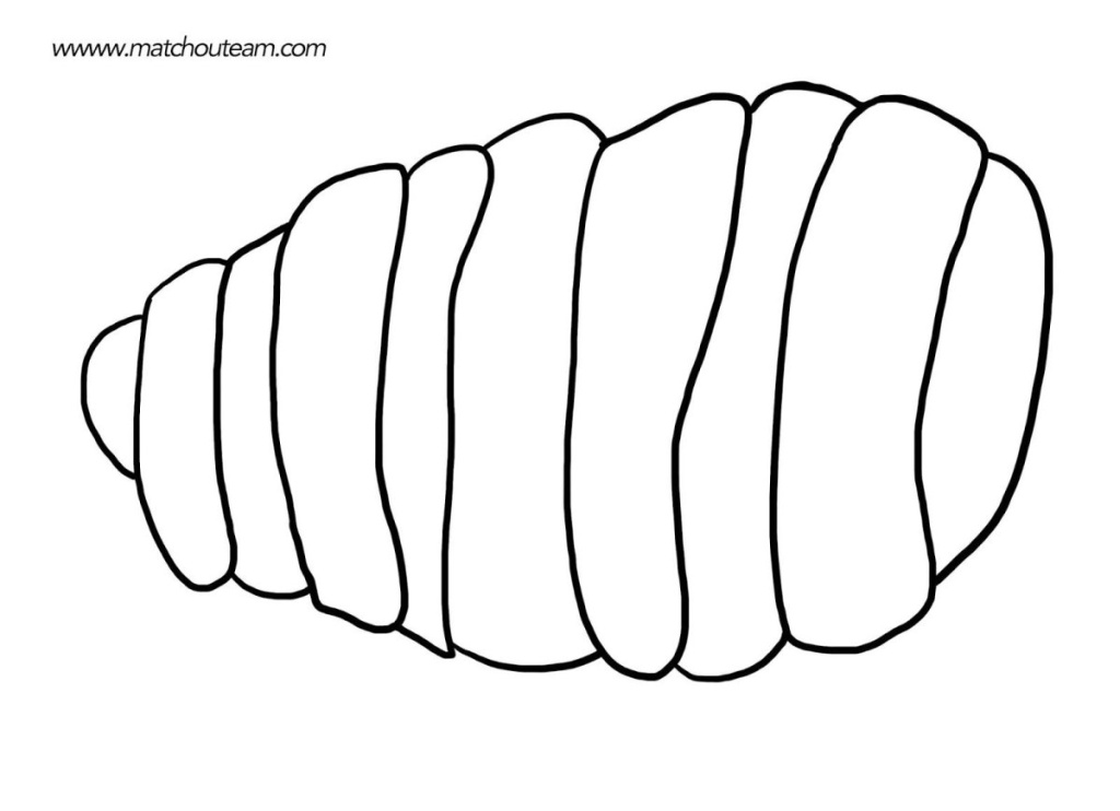 Раскраска гусеница в коконе