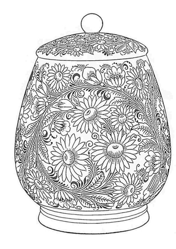 Раскраска "Хохломская роспись"