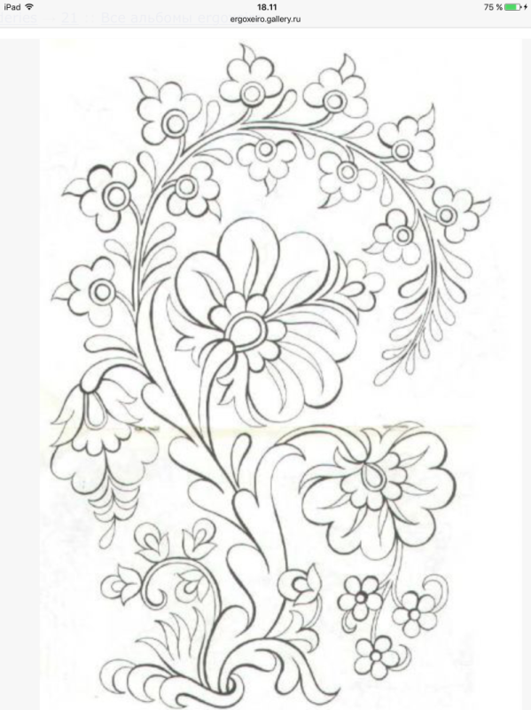 Петриковская роспись раскраска