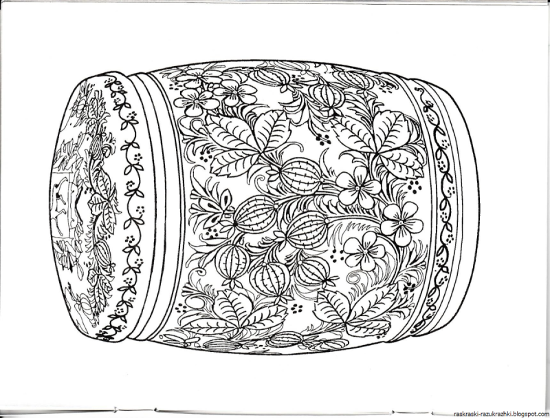 Полхов-Майданская Матрешка раскраска