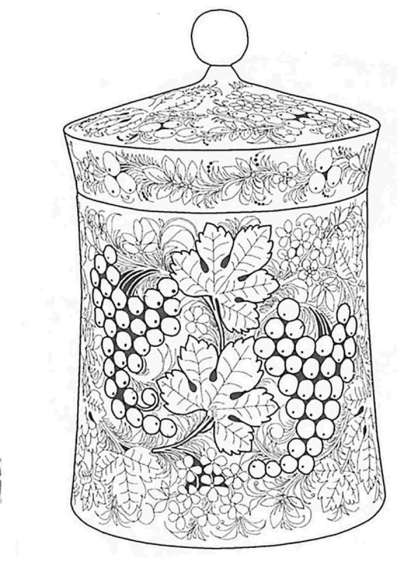 Раскраска "Хохломская роспись"