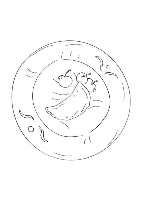 Тарелка раскраска