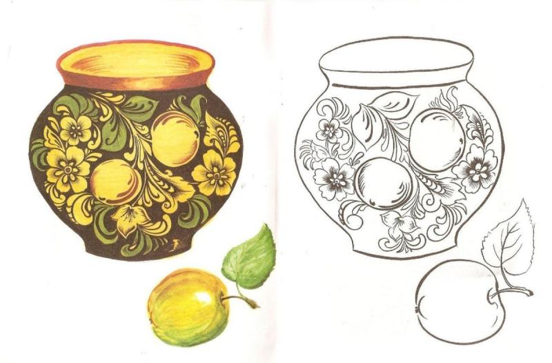 Хохлома раскраска