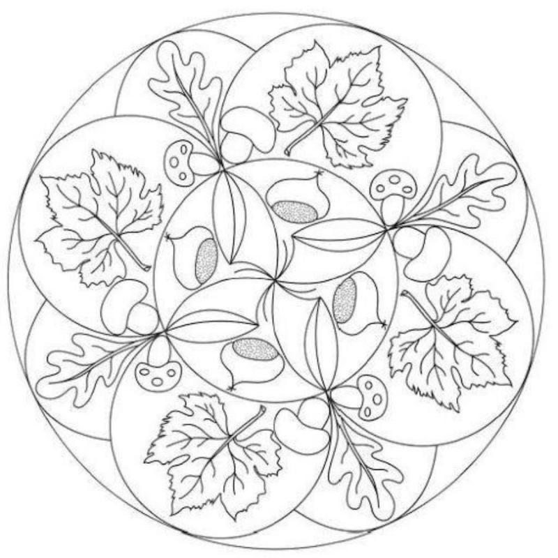 Растительный орнамент в круге