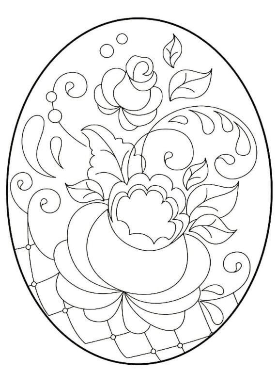 Тарелка Гжель раскраска для детей