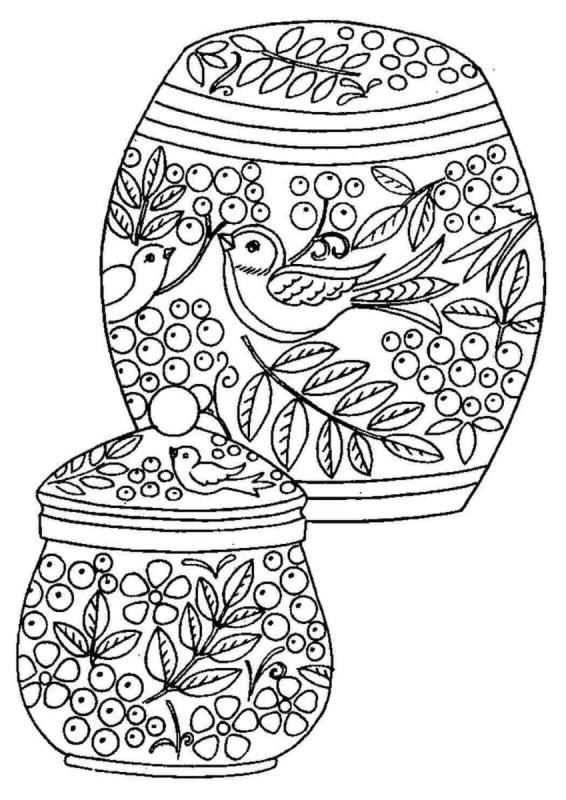Хохлома раскраска для детей