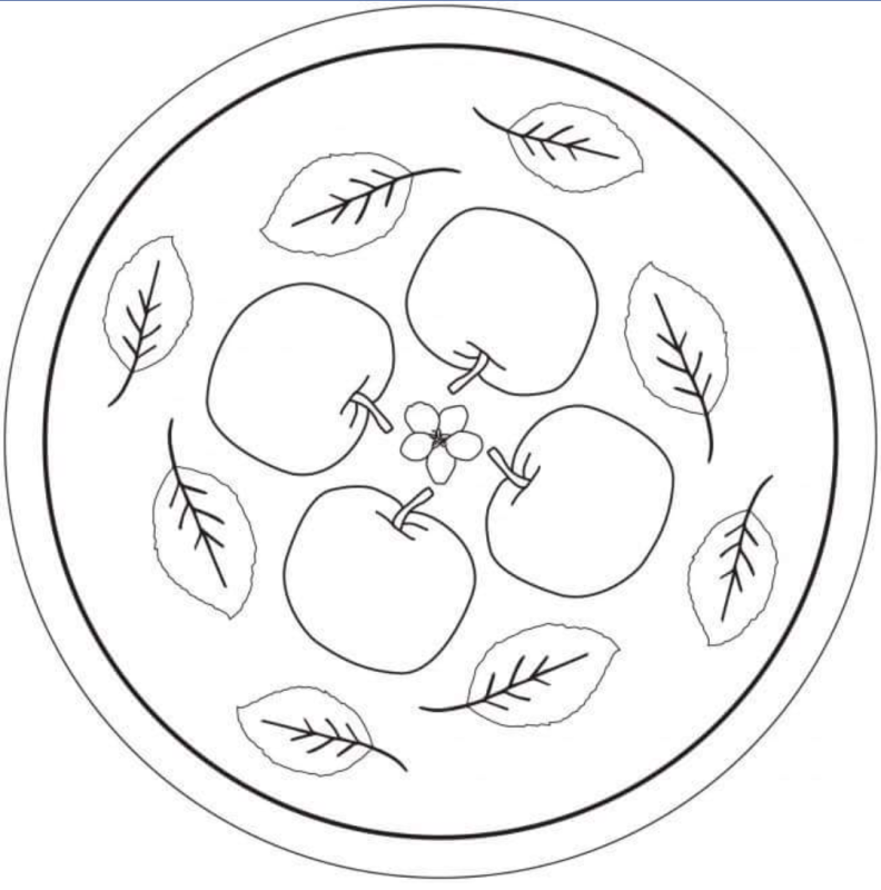 Тарелка раскраска