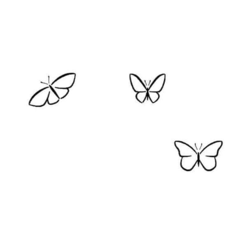 Бабочка тату эскиз маленькая