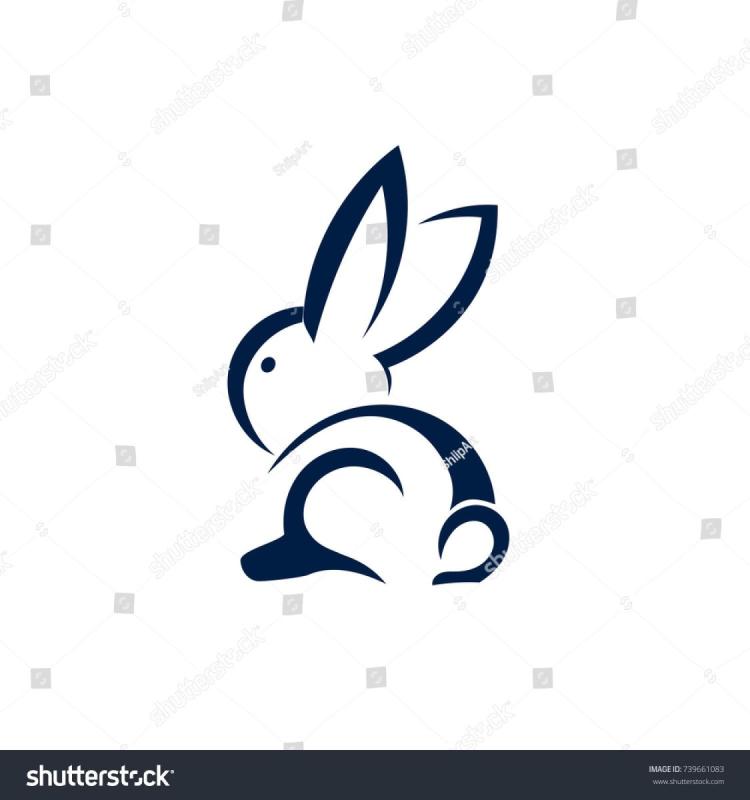 Заяц вектор черный