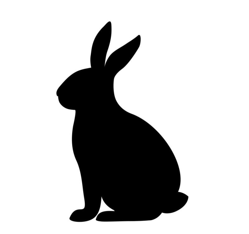 Силуэт морды кролика