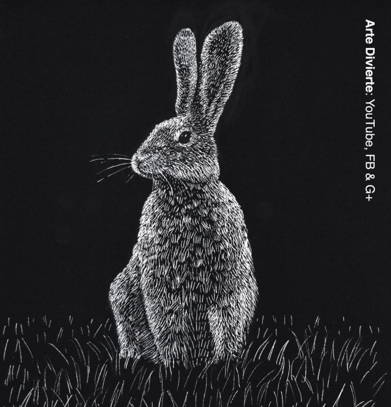 Зайка с мелками