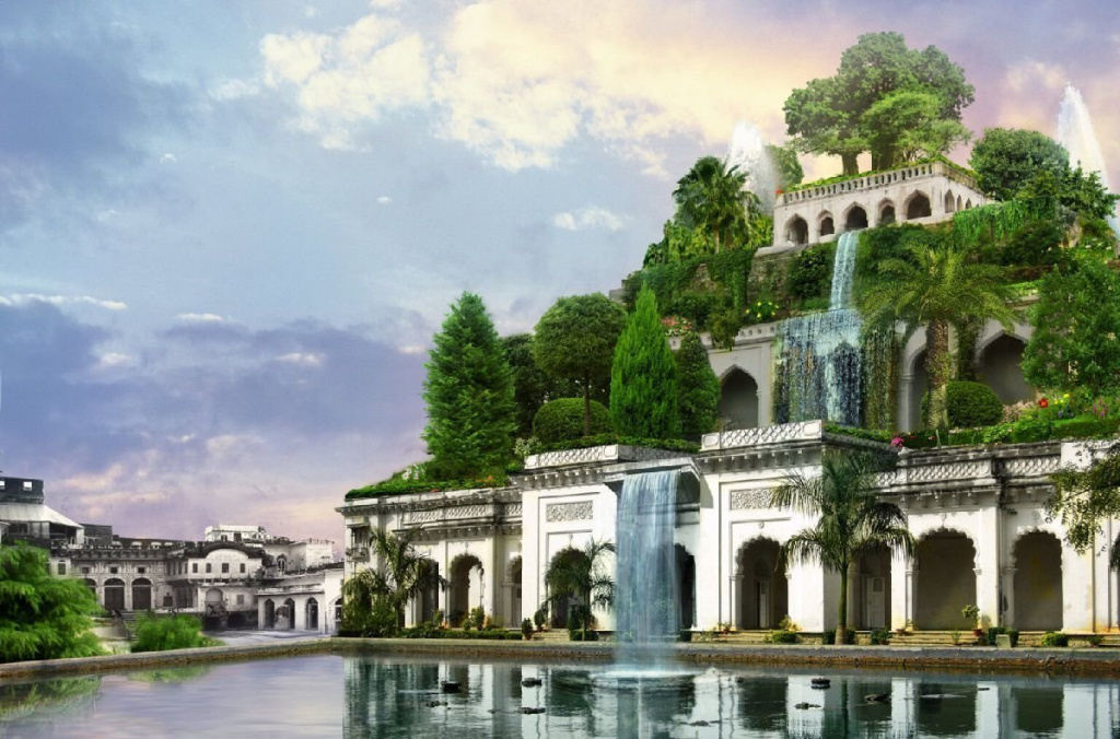 Сады Семирамиды фэнтези арт