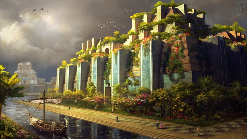 Висячие сады Семирамиды в Вавилоне