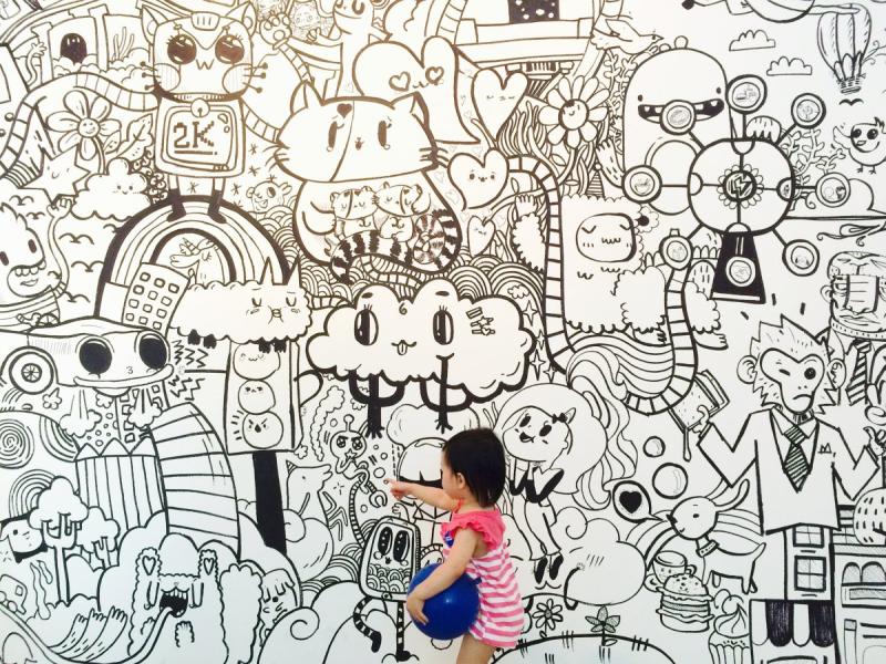 Дудл арт на стенах