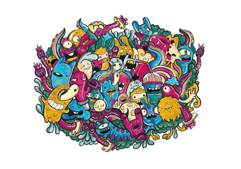 Стиль дудл в иллюстрации70