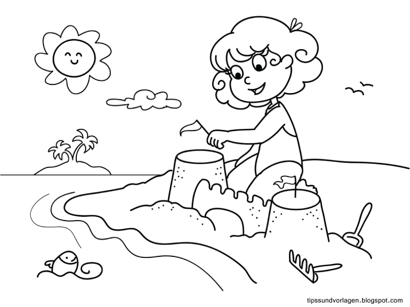 Песочница раскраска