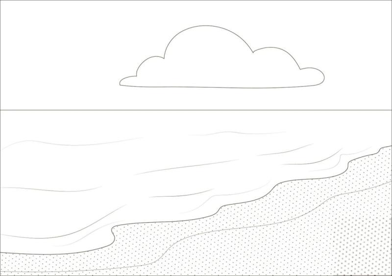 В море. Раскраска