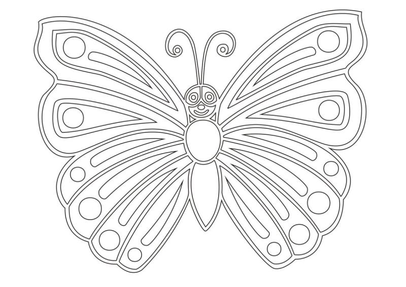 Бабочки трафарет для вырезания