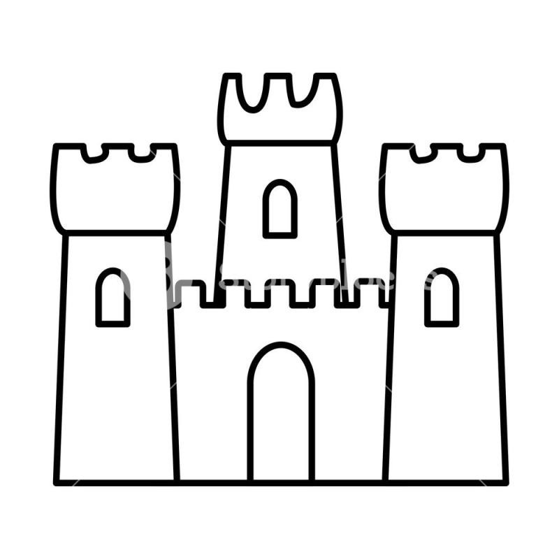 Песочный замок шаблон