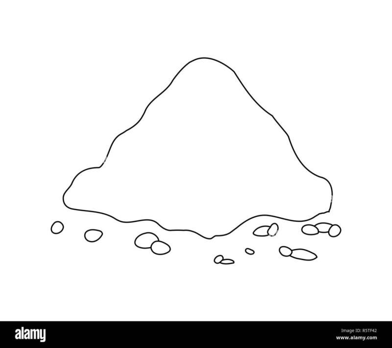 Куча песка раскраска для детей