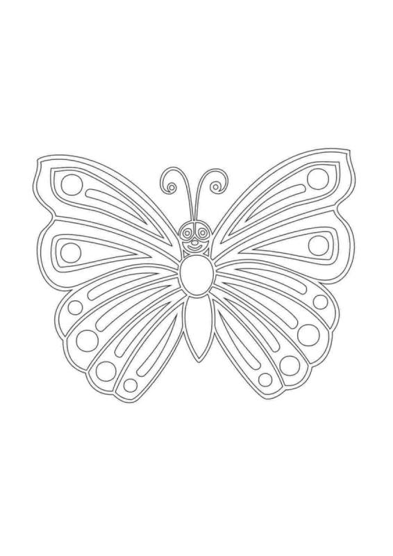Трафарет бабочки для рисования