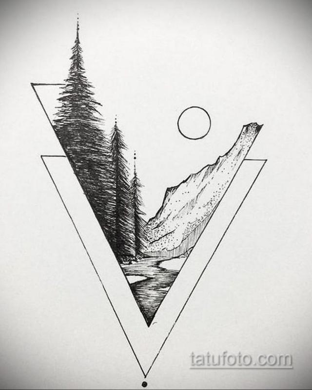 Геометрические тату эскизы