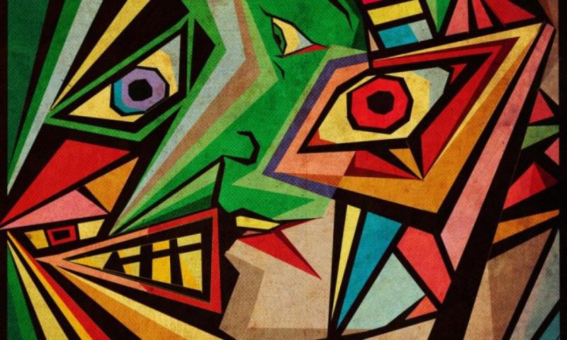 Цветы абстракция контур