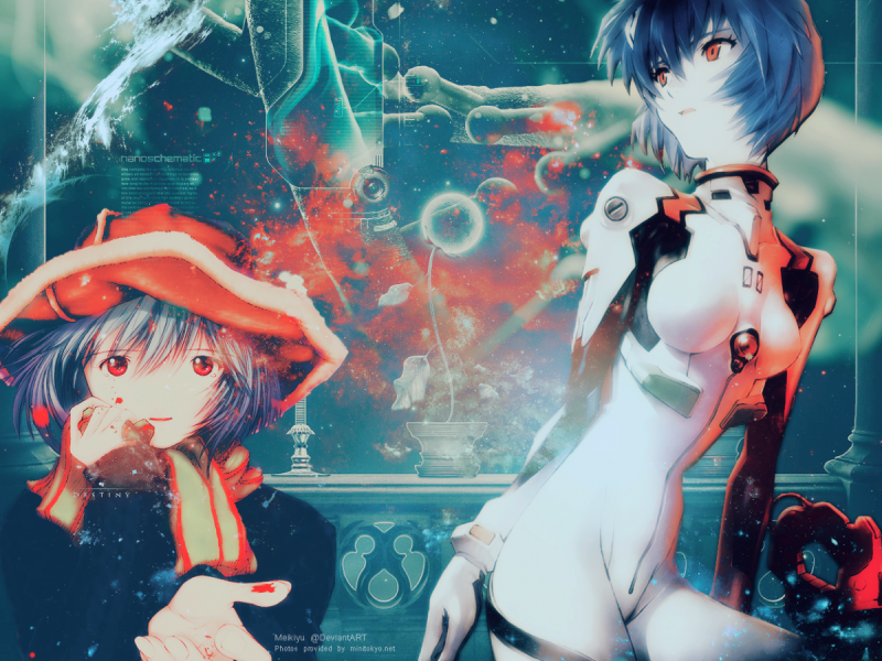 Аниме чб Евангелион