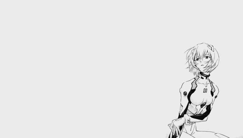 Аниме чб Евангелион