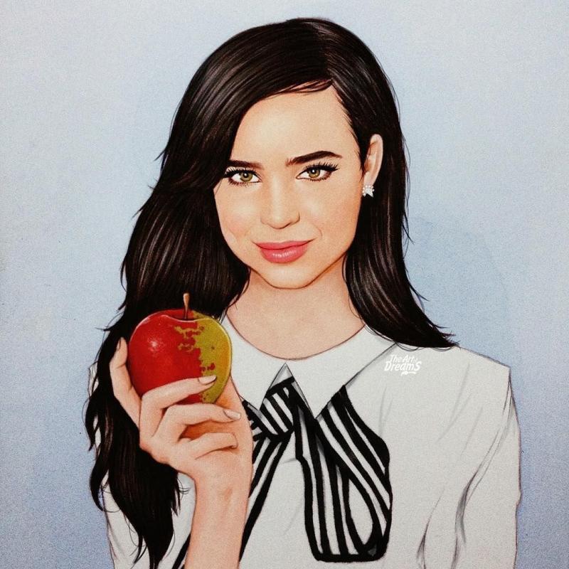 Кира Найтли рисунок