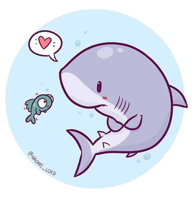 Рисунки для срисовки лёгкие акула