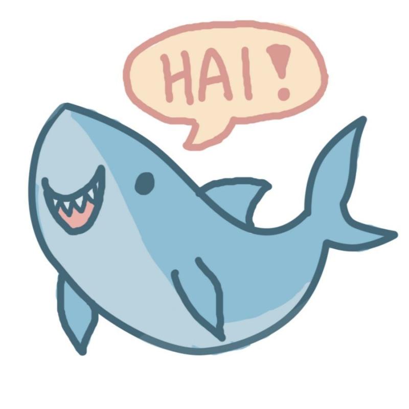 Акула нарисованная милая