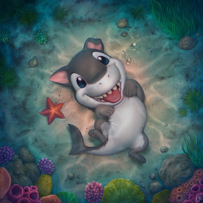 Милые акулы Стикеры