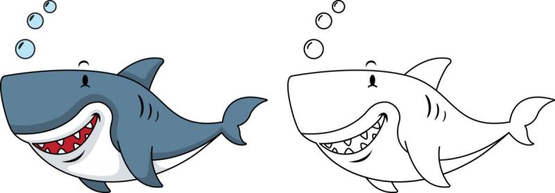 Аппликация акула для детей