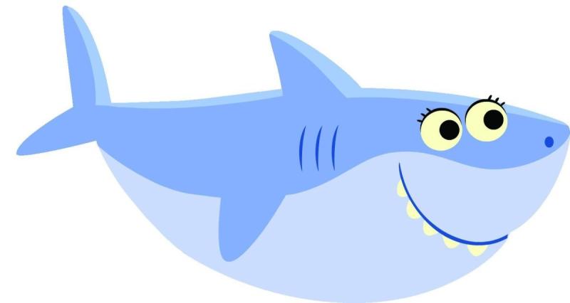 Baby Shark персонажи на белом фоне