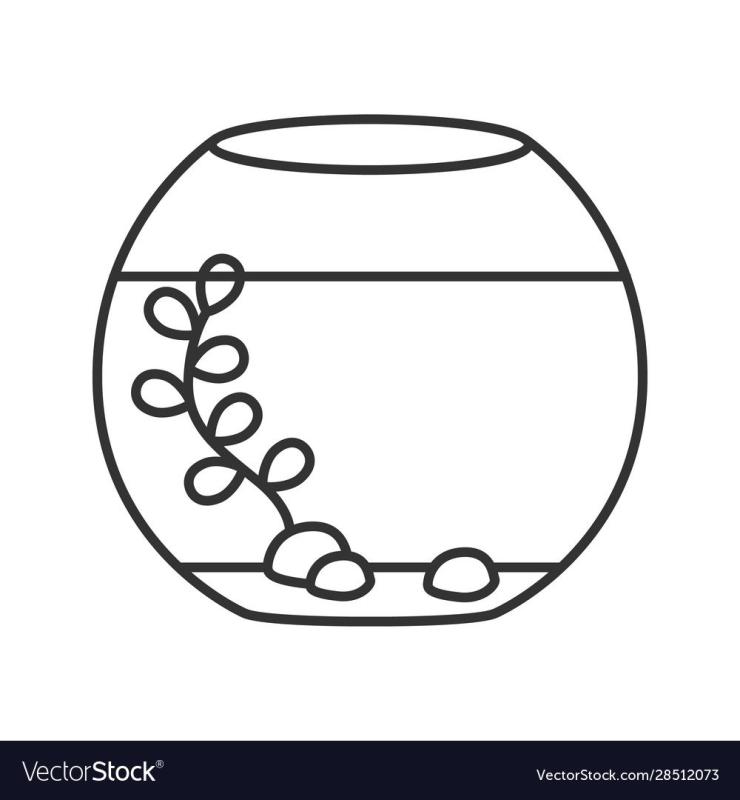 Рыбка в аквариуме вектор