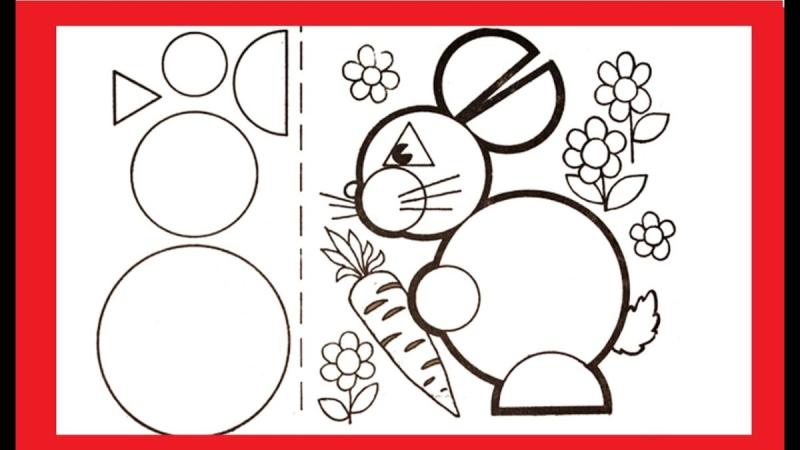 Аппликация из геометрических фигу