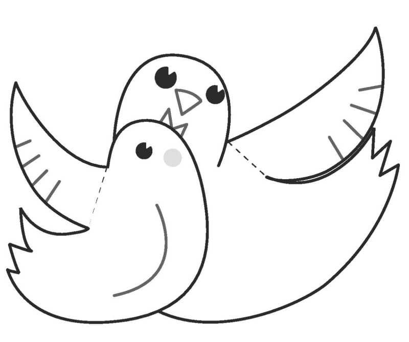 Шаблон птички