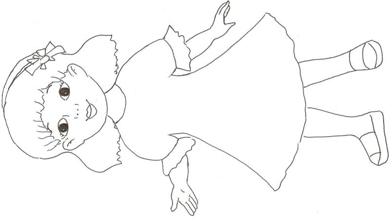 Кукла шаблон для рисования