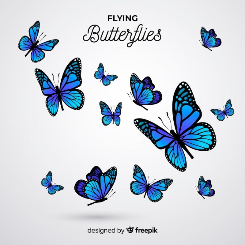 ЭМОДЖИ бабочка голубая