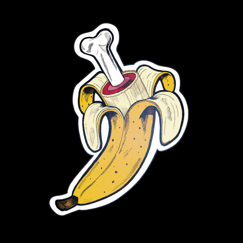 Тату банан эскиз