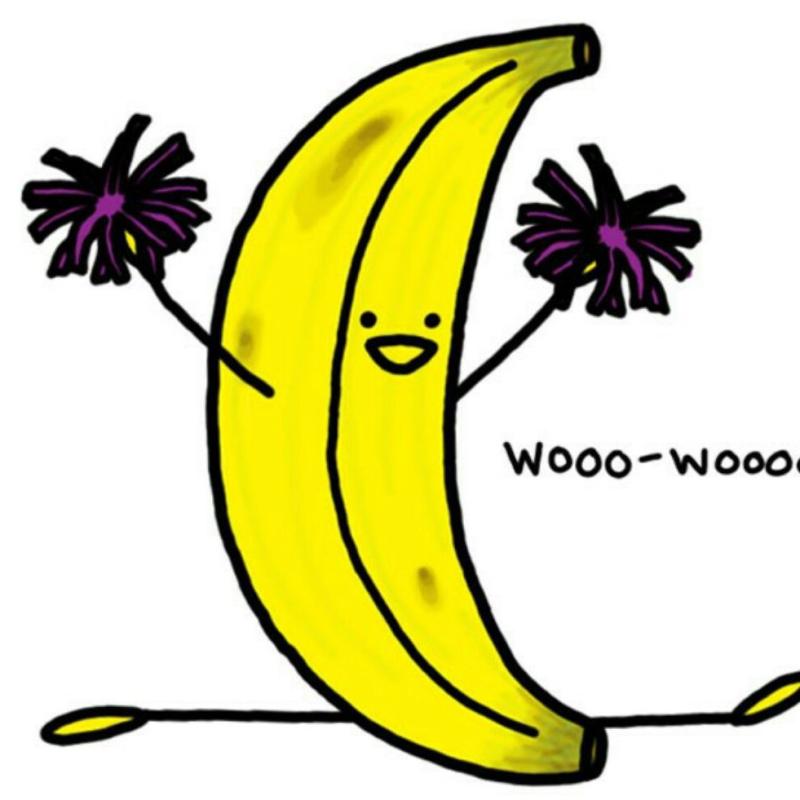 Открытка с бананом