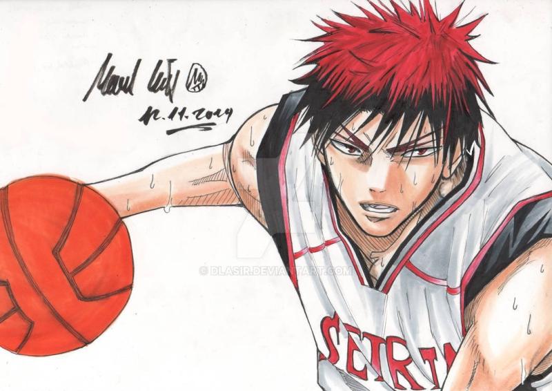 Баскетбол Куроко Кагами для срисовки
