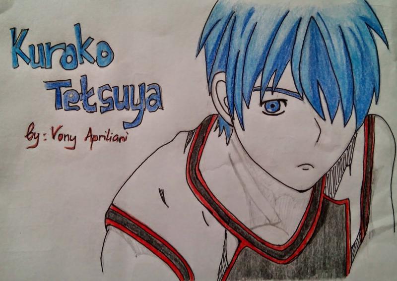 Нарисовать рисунок на стиль аниме Куроко