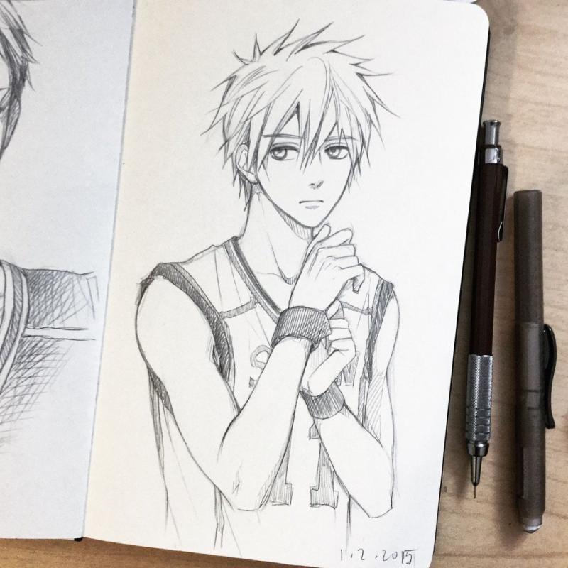 Аниме баскетбол Куроко срисовать