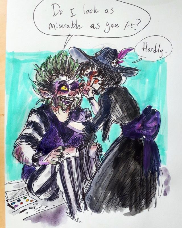 Битлджус тату эскиз