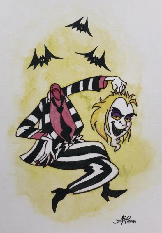 Тим Бертон Битлджус тату